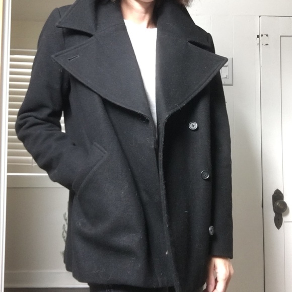 Just Female Jackets & Blazers - Just Female Black Pea Coat